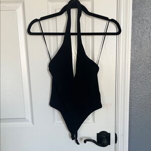 Express Black Halter Bodysuit